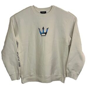 Peloton Men's 2XL Crewneck Sweatshirt Off-White Graphic Crown Together We Go Far